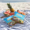 thumbnail image 5 of Say Hello to Summer Outdoor Pillow Covers Pack of 2 Coastal Watercolor Blue Beach Slippers Flower Fish Waterproof Throw Pillow Covers Decorative Cushion Cases for Patio Garden Tent Balcony 18x18 inch, 5 of 9