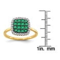 thumbnail image 4 of Primal Gold 14 Karat Yellow Gold Diamond and Emerald Ring, 4 of 6