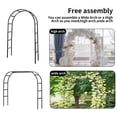 thumbnail image 4 of Arco de jardín de metal RUBFAC de 239 cm de altura, negro, para exteriores, 4 of 7