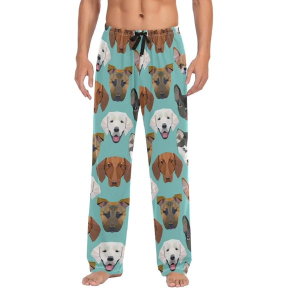 GZHJMY Dog Pajama Pants for Men, Lounge Pants Lightweight Men Pajama Bottoms with Drawstring Pockets, Christmas New Year Birthday Gifts, Medium