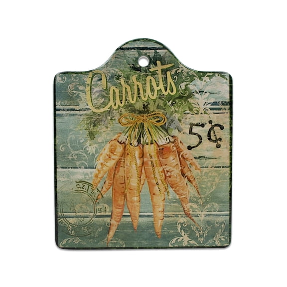 Ceramic Cheeseboard with Cork Backing: Carrots