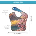 thumbnail image 4 of Hirioo Cherry Blossoms for Baby Waterproof Pocket Bib Adjustable Closed for Babies Toddlers with Large Pocket 6-24Months, 4 of 8