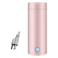 thumbnail image 1 of Taza de agua eléctrica de 400 ml, botella de caldera de agua caliente, adaptador de EE. UU., Mini termo de viaje con aislamiento al vacío, para té, Rosado perfecl Hervidor eléctrico, 1 of 8