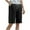Black(New), variant on Women's 7"/ 10" Bermuda Shorts Long Comfy Cotton Sweat Shorts Summer Knee Length Lounge Shorts with Pockets