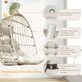 NICESOUL Beige Wicker Hanging Swing Egg Chair Without Stand Outdoor