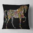 thumbnail image 2 of Designart Horse and Rainbow - Animal Throw Pillow - 16x16, 2 of 5