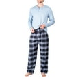 thumbnail image 4 of SLEEPHERO Men’s Pajama Set Flannel Pajamas For Men 2 Piece PJ Set with Plaid Pajama Pants and Long Sleeve Henley T-Shirt Sky Blue Berkshires Plaid Medium, 4 of 4