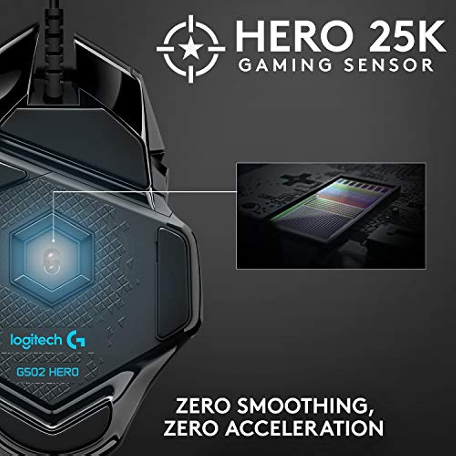 Logitech G502 Hero High Performance Wired Gaming Mouse, Hero 25K Sensor, 25,600 Dpi, Rgb, Adjustable Weights, 11 Programmable Buttons, On-Board Memory, Pc / Mac - Walmart.com Logitech G502 Hero High Performance Wired Gaming Mouse, Hero 25K Sensor, 25,600 Dpi, Rgb, Adjustable Weights, 11 Programmable Buttons, On-Board Memory, Pc / Mac - Walmart.com