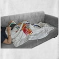 thumbnail image 6 of Feathers Soft Flannel Fleece Blanket, Imaginary Feather Fashioned of a Bird with Musical Harmony in the Universe Theme, Cozy Plush for Indoor and Outdoor Use, 50" x 70", Multicolor, by Ambesonne, 6 of 6