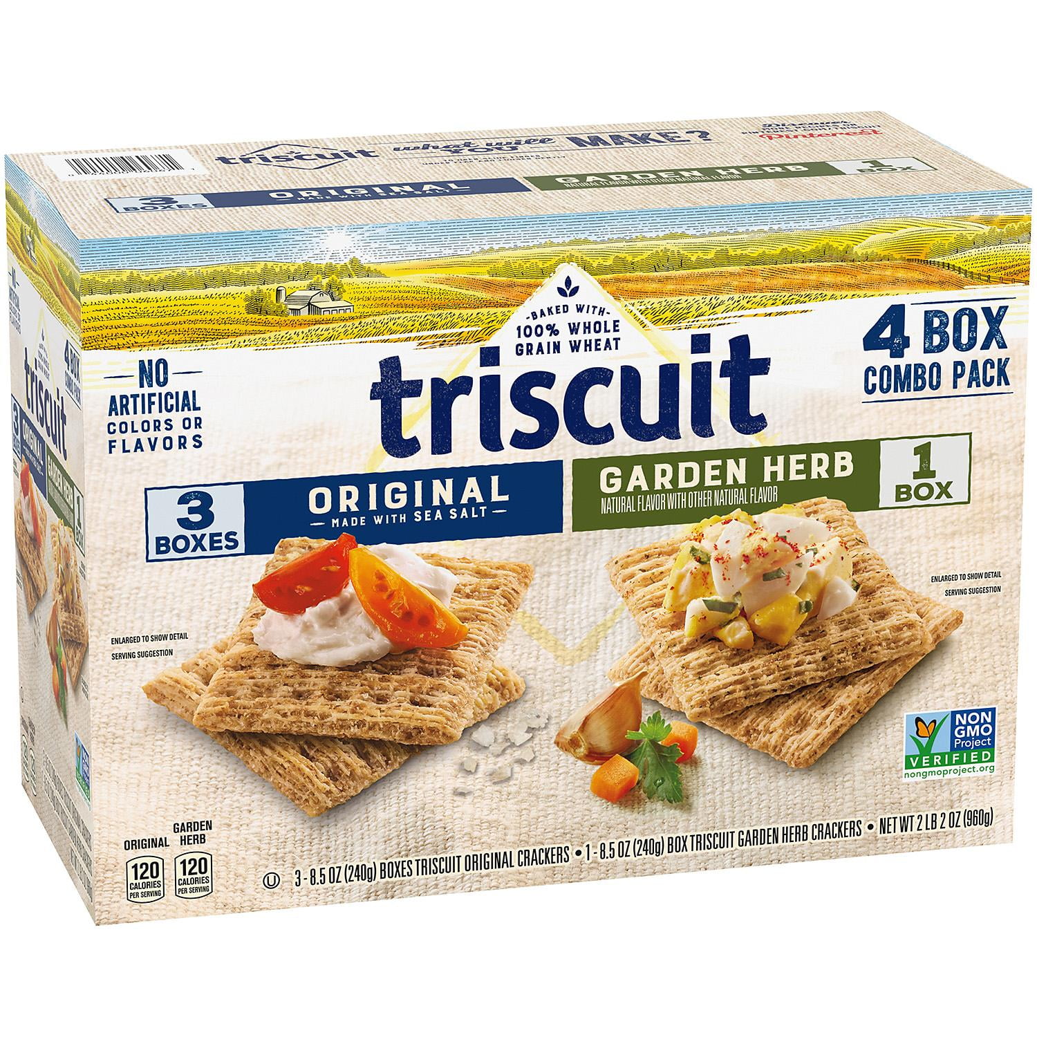 Triscuit Crackers Original & Garden Herb Flavor Variety Pack (8.5 oz