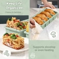 thumbnail image 6 of Mint Green Silicone Freezer Tray 2-pack Meal Prep Food Storage, 6 of 7
