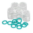 5Pcs Glass Cup 10Pcs O Ring Welding Glass Cup Set for WP 9 20 25 17 18
