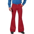 thumbnail image 3 of Blekii Men's Bell Bottom Jeans, 70S Disco Style Flared Denim Pants, Retro Wide Leg Trousers for Vintage Fashion, Stretch Comfort Fit, Statement Bottoms for Parties, Concerts, Or, 3 of 8