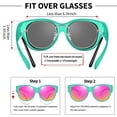 thumbnail image 4 of Gafas de sol URUMQI polarizadas UV400 para mujer, diseño sobre lentes, 4 of 7
