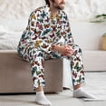 thumbnail image 7 of Fotbe Cute Butterfly Pattern Long Sleeve Pajama Set for Men,Sleepwear Set,2-piece Loungewear Set,Soft PJs Comfy Nightwear with Pockets-Medium, 7 of 7