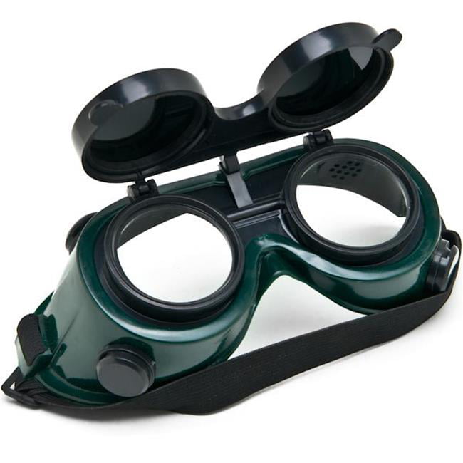 1Pc Welding Cutting Welders Safety Goggles Glasses Flip Up Dark Green Lenses NEW 