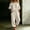 Beige Jumpsuits for Women, variant on Womens Off Shoulder 3/4 Sleeve Drawstring Waist Jogger Jumpsuit with Side Pockets for Vacation Khaki S