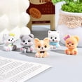 thumbnail image 4 of 9 piezas/Set de figuras de perros lindos de resina | Miniaturas creativas de paisajes de animales pequeños | Simulación de Corgi, Bichon Frise, Shiba Inu, 4 of 5