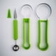 thumbnail image 3 of Juego de 2 cucharas para melón, 3 en 1, cortador de sandía de acero inoxidable, juego de herramientas para tallar frutas, utilizado para cortador de frutas, separador de pulpa, juego de talla de cala, 3 of 5