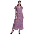 thumbnail image 2 of Moomaya Robe Longue Maxi pour Femmes à Manches Courtes, Robe Formelle/décontractée avec Poches P-TTG, 2 of 6