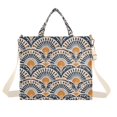 thumbnail image 7 of FORMRS Womens Corduroy Tote Bag Crossbody Shoulder Purse Handbag with Detachable Strap, Orange Art Pattern, 7 of 7
