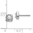 thumbnail image 3 of 14K White Gold Square Cluster Diamond Earrings (5 X 5) Made In India em5466-062-wa, 3 of 5