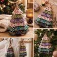 thumbnail image 5 of Layered Fabric Tree Ornament DIY Sewing Kit with Button & Hanging，8 Inch Christmas Tree Handmade Decor for Beginner Friendly Gift, 5 of 8