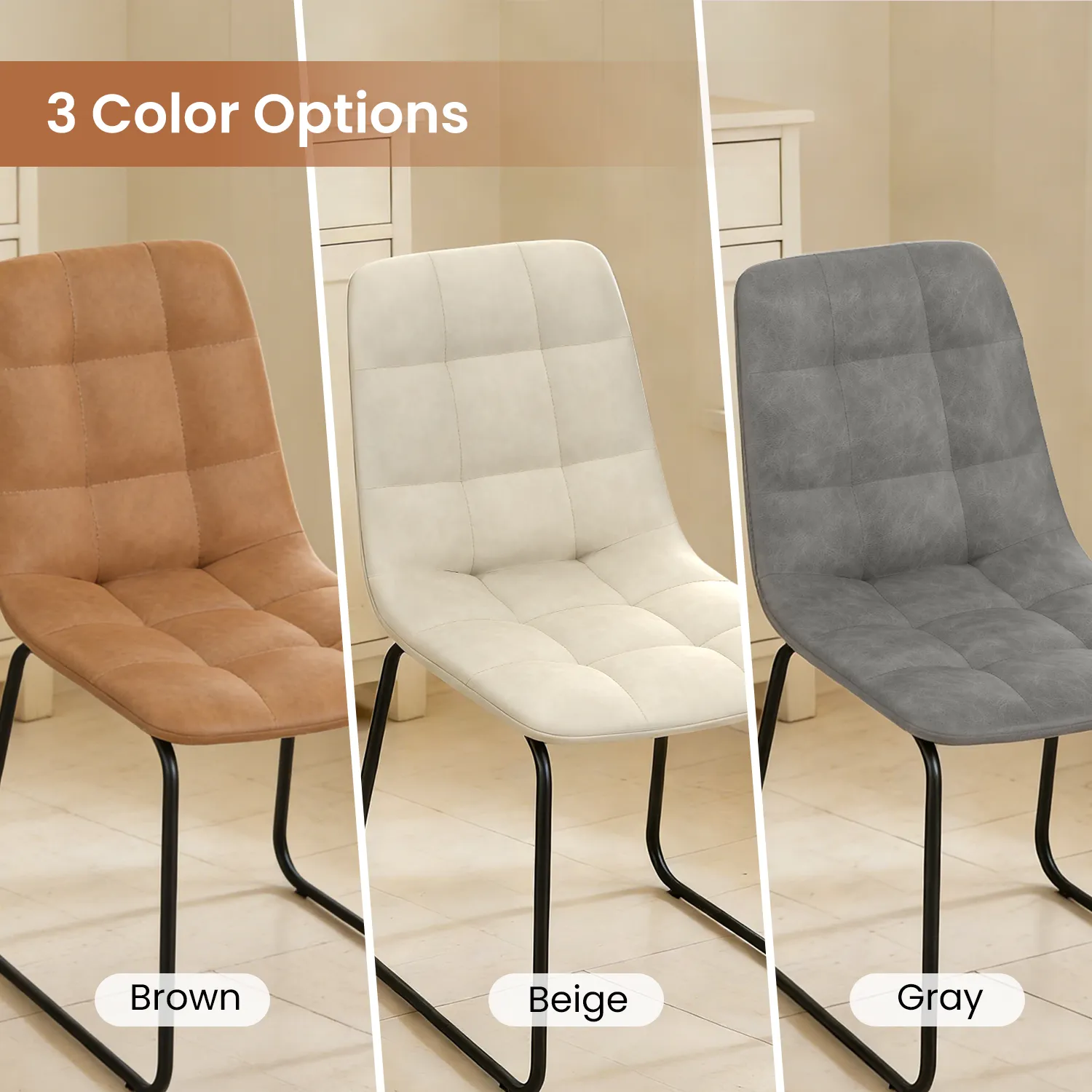 34.8" Round Dining Table Set for 4,5 Piece Mid-Century Modern Dining Set with 4 Upholstered Dining Chairs,Leisure Coffee Table for Kitchen Dining Room, Save Space