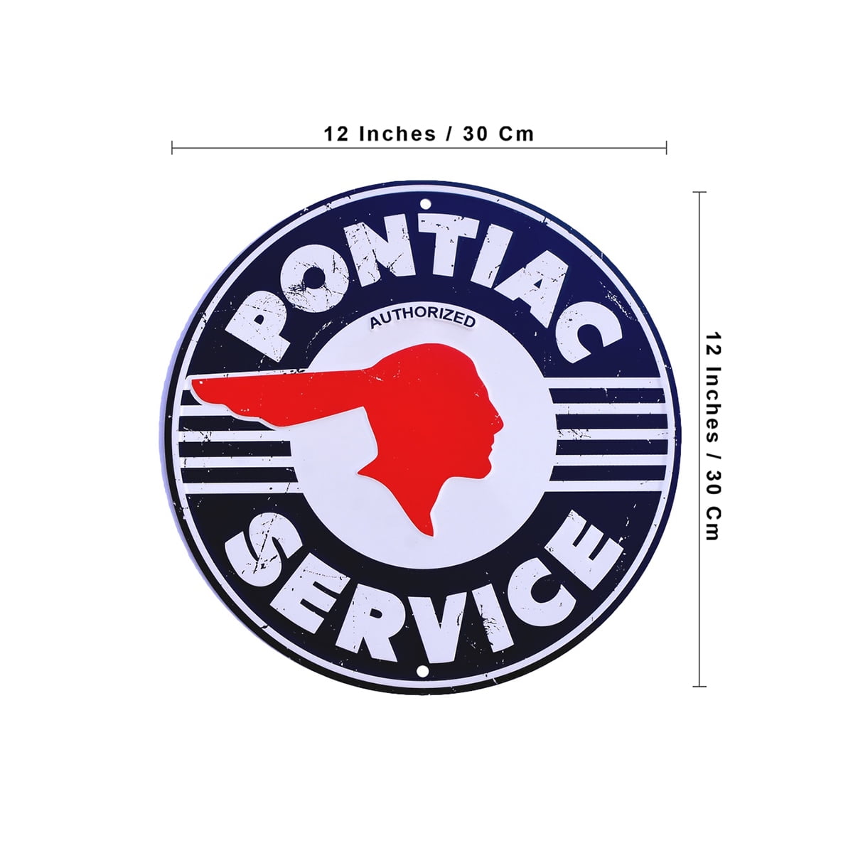 Metal Vintage Pontiac Service Sign Classic Muscle Car Garage Wall