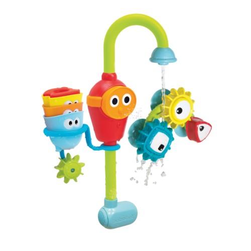 and Spinning Suction Cup Gears Automated Spout Three Stackable Cups Yookidoo Baby Bath Toy Spin N Sort Spout Pro