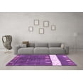 thumbnail image 3 of Ahgly Company Indoor Square Abstract Purple Contemporary Area Rugs, 7' Square, 3 of 4
