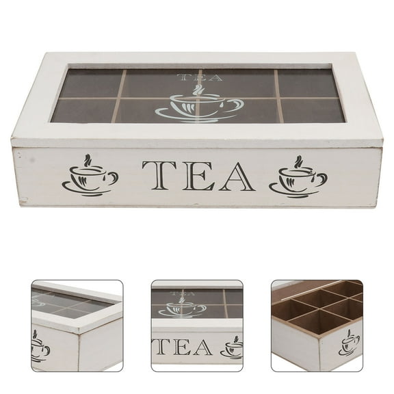 LEORX Wood Crate Storage Box Storage Bins Grey Pine 1Pack Retro Office Supply