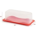 thumbnail image 3 of SIGNORA WARE Plastic Butter Dish with Lid Butter Holder Storage Container, Red, 3 of 7