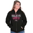 thumbnail image 4 of Breast Cancer Believe Survive Aware Zip Hoodie Sweatshirt Women Brisco Brands S, 4 of 6