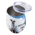thumbnail image 3 of Happy Father's Day Best Italian Greyhound Cool Dad Ever 12oz Stainless Steel Wine Tumbler Insulated Cup with Lid Greyhound Dog Lover - 12007, 3 of 5