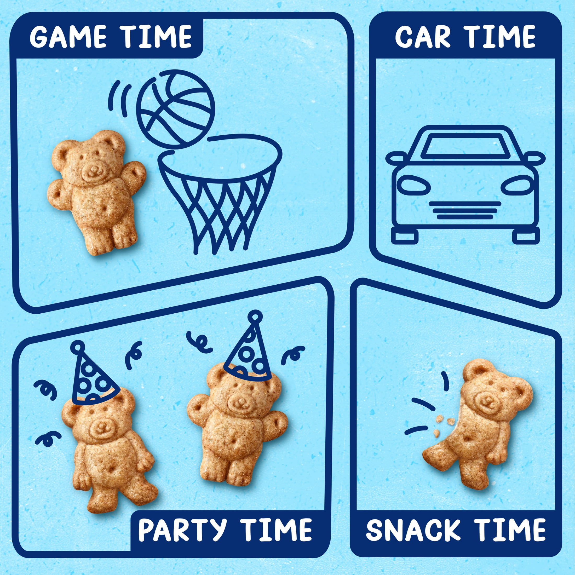 TEDDY GRAHAMS Honey Graham Snacks, Kids Snacks, 10 oz