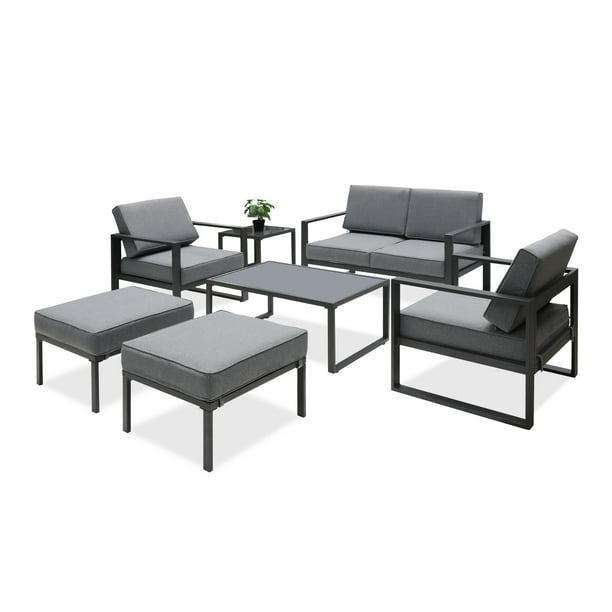 Superjoe 7 Pcs Patio Furniture Set Aluminum Outdoor Sofa Modern