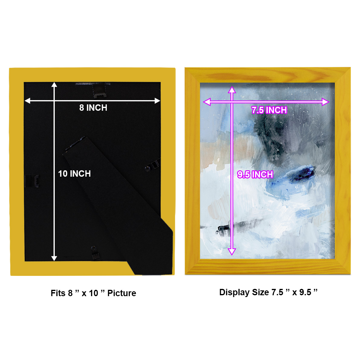 Welle II - Framed Print w/glass - Sunflower Yellow