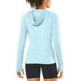 thumbnail image 4 of Fanxing Women's Sun Shirts Hoodie UPF 50+ SPF Long Sleeve Hiking Lightweight UV Protection Outdoor Clothing Blue,XL, 4 of 8