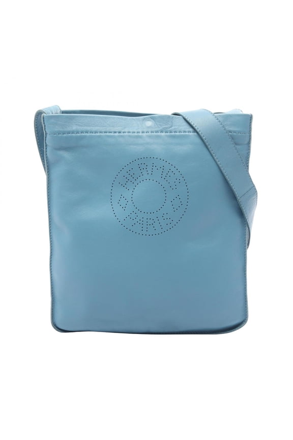 Pre-Owned Hermes Clou de Selle Shoulder Bag/Handbag, Leather, Agneau Milo, Blue, Women's.