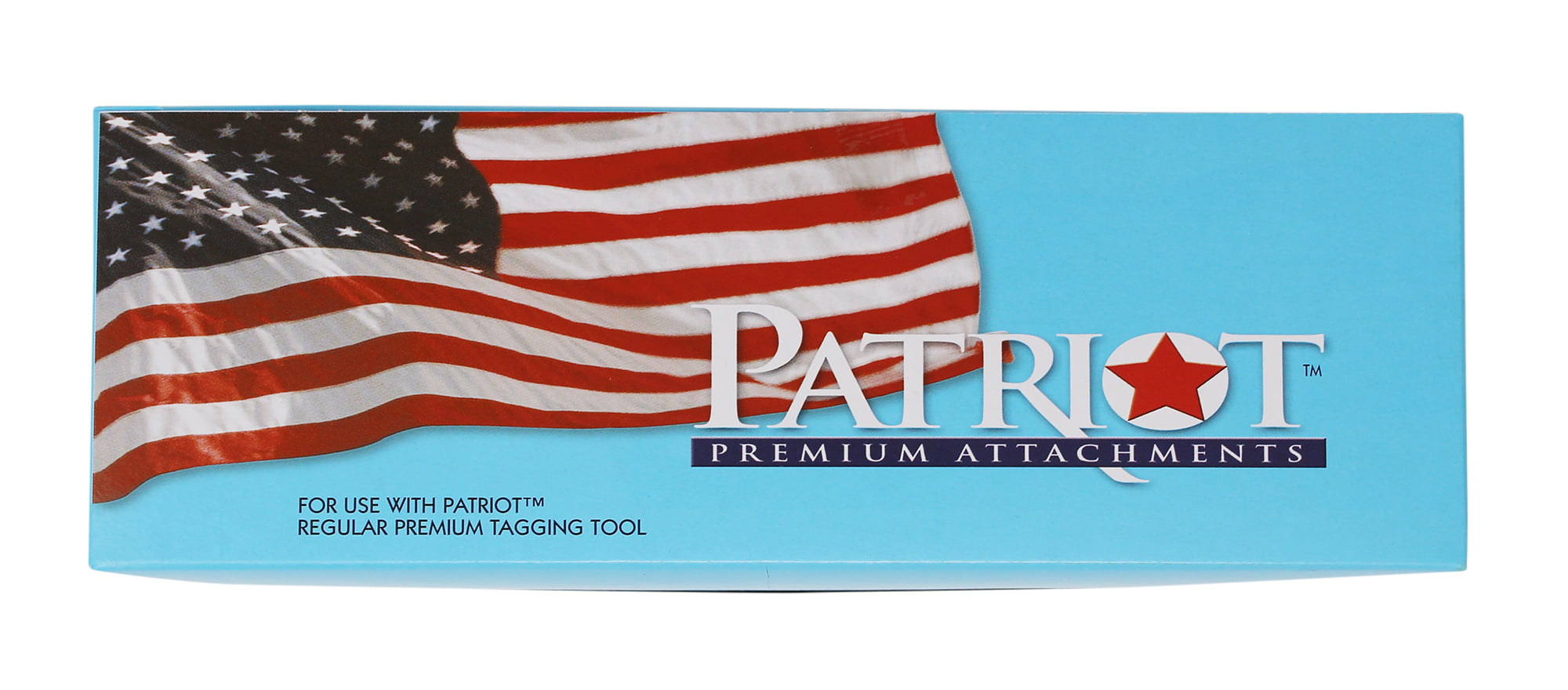 Box of 5000 Patriot 3" Clear Premium Fasteners Tag Attachments 