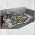 thumbnail image 6 of Owl Soft Flannel Fleece Throw Blanket, Watercolor Hand Drawn Owl Family Portrait Vintage Bohemian Wildlife Birds, Cozy Plush for Indoor and Outdoor Use, 70" x 90", Multicolor, by Ambesonne, 6 of 6