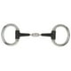 thumbnail image 1 of Equirubber - Filete Partido para Bocados de Caballos Cadena de Cacahuete Equikind+ (Plateado, Negro), 1 of 2