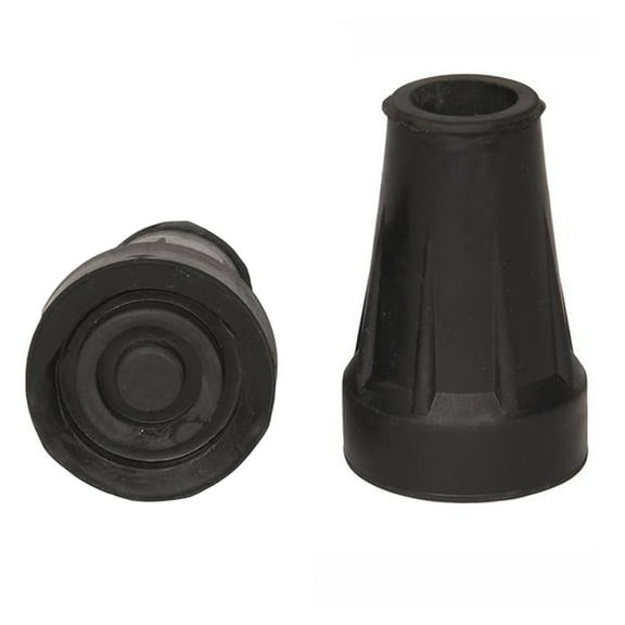 PCP Replacement Crutch Tips (Pair), Black, Large