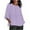 Purple-06, variant on Mittory Women Plus Size Tops Summer Eyelet Shirt Casual 3/4 Sleeve Round Neck Loose Shirts Breathable Blouse