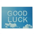 thumbnail image 2 of Going Away Party Cutting Board, Luck Message on Sky with White Clouds Wishful Thinking Art Print, Decorative Tempered Glass Cutting and Serving Board, Large Size, Sky Blue White, by Ambesonne, 2 of 5