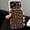 Brown, variant on Decase Leopard Print Pattern Glitter Case for iPhone 17 Pro,Slim Shockproof Hybrid Cover,Supports Qi Wireless Charging,Electroplated Glossy Edge Hard Case,White