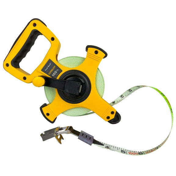 Komelon 8811 100ft Fast Back Open Reel Fiberglass Tape Measure