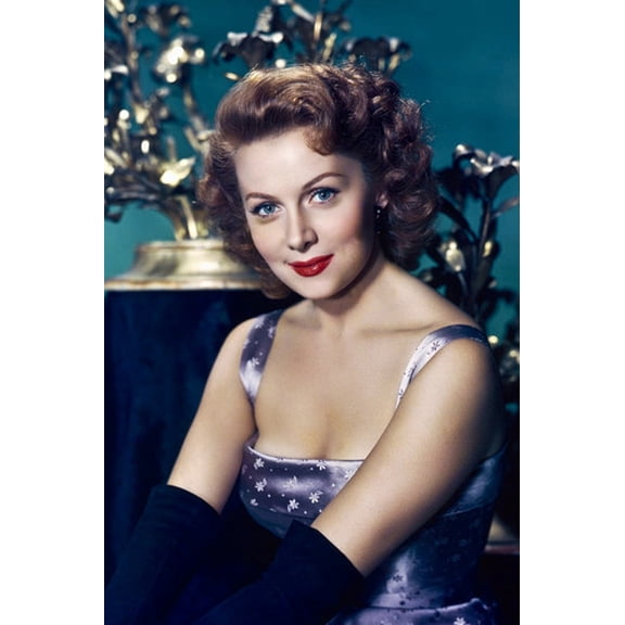 Rhonda Fleming in glamourous dress 24x36 Poster