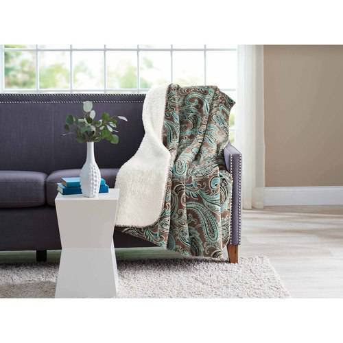 Velvet Plush Sherpa Throw